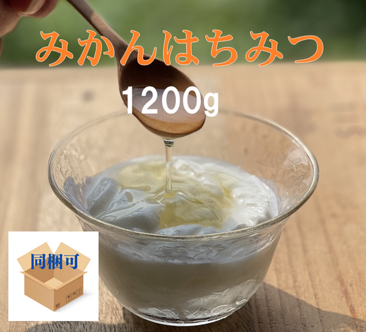 国産純粋はちみつ！美容と健康に！和歌山特産みかんはちみつ（1200ｇ）