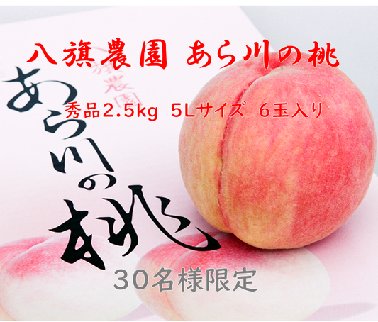 和歌山　名産あら川の桃（秀）2.5㎏５Lサイズ6玉入り　30名様限定