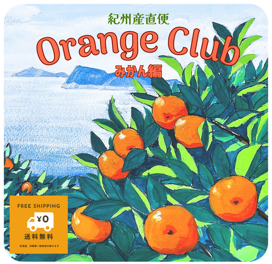 紀州産直便　Orange Club みかん編始めます。紀州産直便ならではのおいしいみかんを3カ月限定でお届けするサブスクです。送料無料2890円/月～
