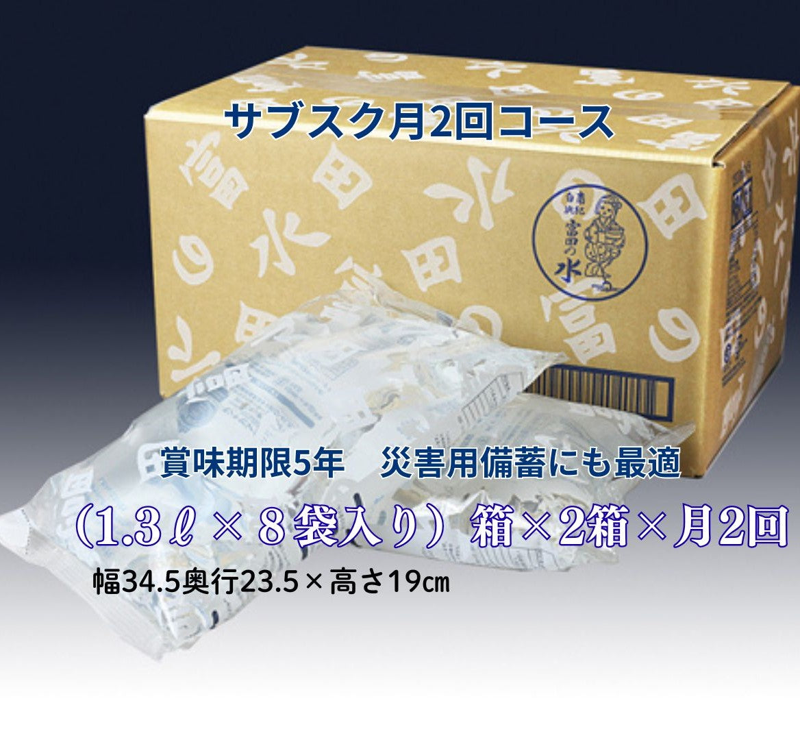 【送料無料】100年ロマン！熊野の名水「富田の水」サブスク｜毎月第1・第3週に2箱ずつお届け｜モンドセレクション25年連続最高金賞｜使いながら備蓄できる天然水